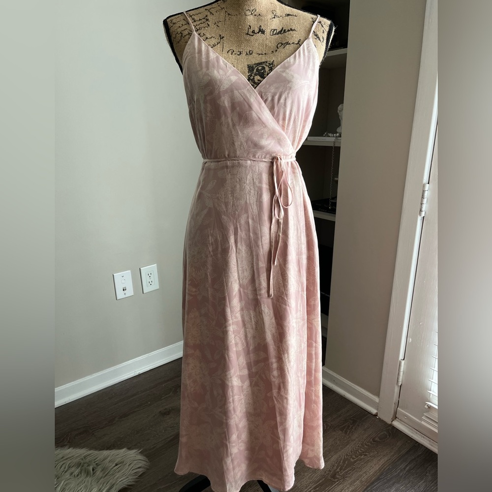 Madewell pink midi dress small